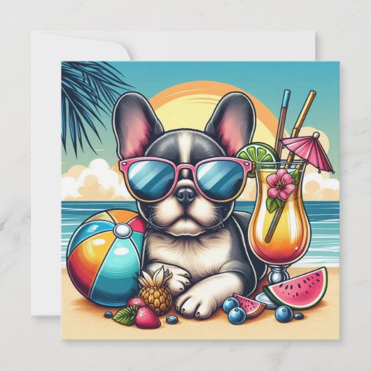 Franse Bulldog Flat Kaart (Voorkant)