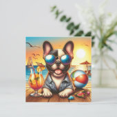 Franse Bulldog Flat Kaart (Staand voorkant)