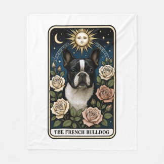 Franse Bulldog Fleece Deken