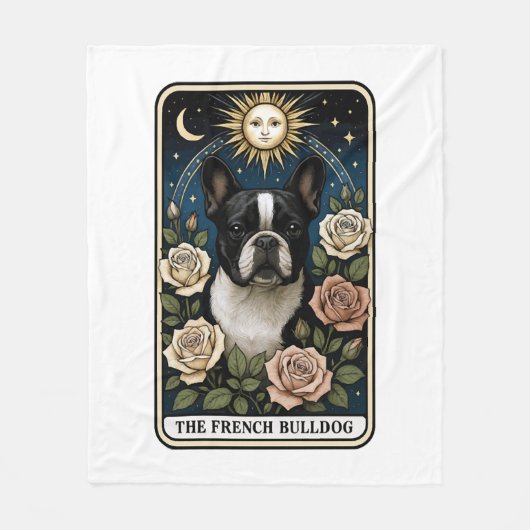 Franse Bulldog Fleece Deken (Voorkant)