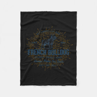 Franse Bulldog  Fleece Deken