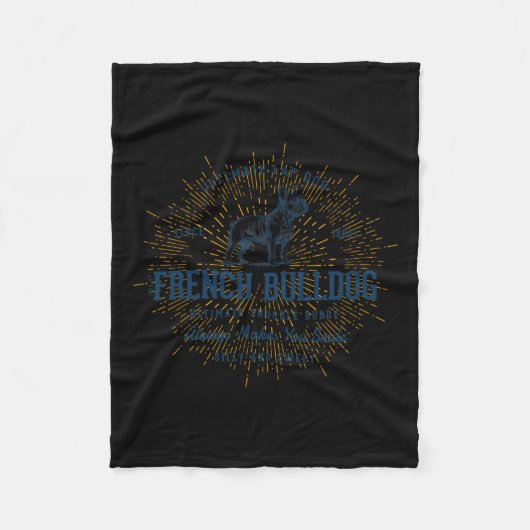 Franse Bulldog  Fleece Deken (Voorkant)