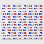 Franse bulldog flg in naam cadeaupapier (Vlak)