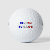 Franse bulldog flg in naam golfballen (Voorkant)
