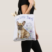 Franse Bulldog Floral Tote Bag (Dichtbij)