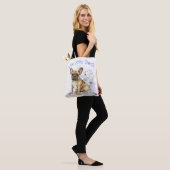 Franse Bulldog Floral Tote Bag (Op model)