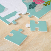 Franse Bulldog  Florals Legpuzzel (Zijkant)