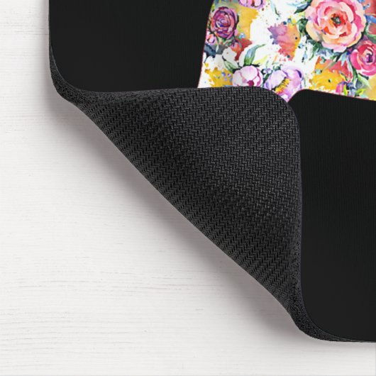 Franse Bulldog Flower Pattern Frenchie Bulldogs Muismat (Hoek)