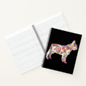 Franse Bulldog Flower Pattern Frenchie Bulldogs Notitieboek (Binnen)