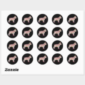 Franse Bulldog Flower Pattern Frenchie Bulldogs Ronde Sticker (Vel)