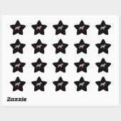 Franse Bulldog Flower Pattern Frenchie Bulldogs Ster Sticker (Vel)