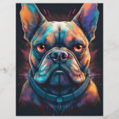 Franse Bulldog Flyer Paars (Achterkant)