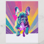 Franse Bulldog Flyer Paars (Achterkant)