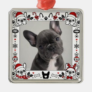 Franse Bulldog Fotolijst Cute Hond Metalen Ornament