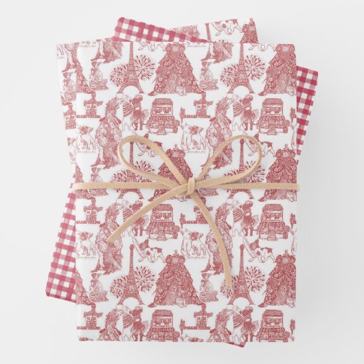 FRANSE BULLDOG franchie rood toilet Inpakpapier Vel (In situ)