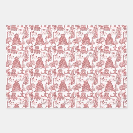 FRANSE BULLDOG franchie rood toilet Inpakpapier Vel (Voorkant)