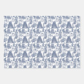 FRANSE BULLDOG franchise blauw toilet Inpakpapier Vel (Voorkant 3)