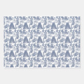 FRANSE BULLDOG franchise blauw toilet Inpakpapier Vel (Voorkant)