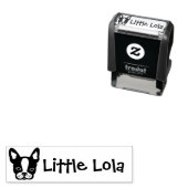 Franse Bulldog-franchise-Boston Terriër naamstempe Zelfinktende Stempel (In situ)