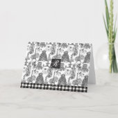 FRANSE BULLDOG franchise zwart toilet Bedankkaart (Achterkant)