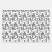 FRANSE BULLDOG franchise zwart toilet Inpakpapier Vel (Voorkant 3)