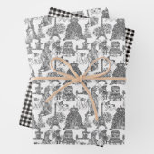 FRANSE BULLDOG franchise zwart toilet Inpakpapier Vel (In situ)