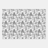 FRANSE BULLDOG franchise zwart toilet Inpakpapier Vel (Voorkant)