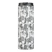 FRANSE BULLDOG franchise zwart toilet Thermosbeker (Achterkant)