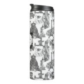 FRANSE BULLDOG franchise zwart toilet Thermosbeker (Geroteerd rechts)