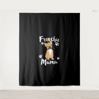 Franse bulldog franse mama vrouwen mam cadeau wandkleed