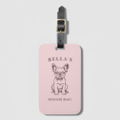 Franse Bulldog Franse minnaar eigenaar Doggie Bagagelabel (Voorkant (verticaal))