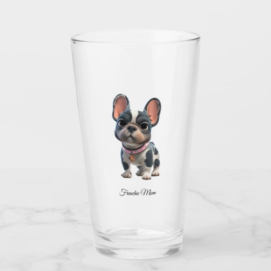 Franse Bulldog Franse Moeder Glas (Voorkant)