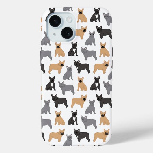 Franse Bulldog Fransen - Kies uw kleur Case-Mate iPhone Case (Achterkant)
