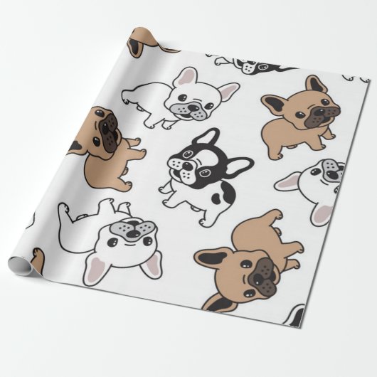 Franse Bulldog, Frenchie Accessoires Cadeaupapier (Uitgerold)