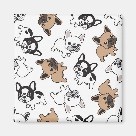 Franse Bulldog, Frenchie Accessoires Magneet (Voorkant)