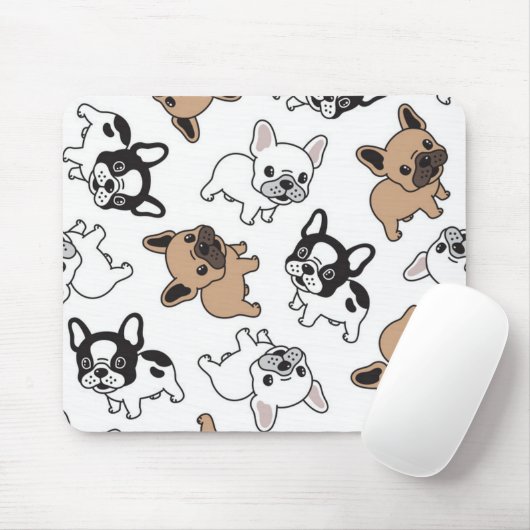 Franse Bulldog, Frenchie Accessoires Muismat (Met muis)