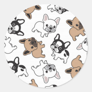 Franse Bulldog, Frenchie Accessoires Ronde Sticker