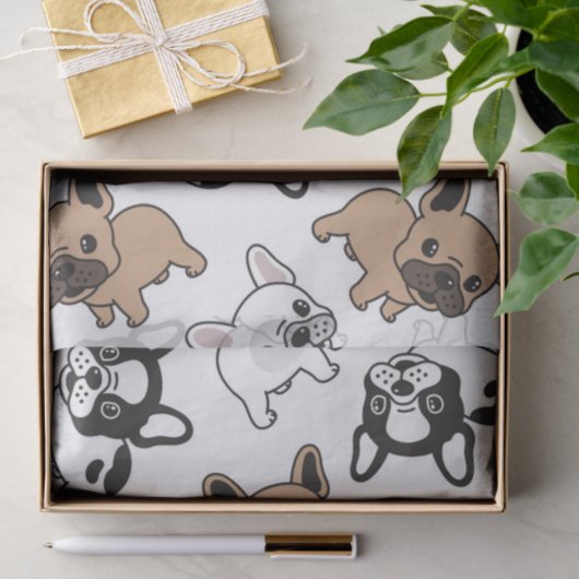 Franse Bulldog, Frenchie Accessoires Tissuepapier (Geschenk)