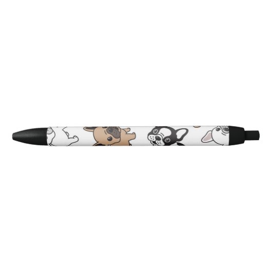Franse Bulldog, Frenchie Accessoires Zwarte Inkt Pen (Voorkant)