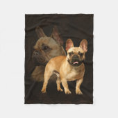 Franse Bulldog - Frenchie - Brown Play Fleece Deken (Voorkant)
