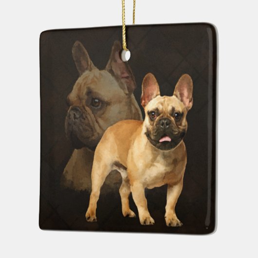 Franse Bulldog - Frenchie - Brown Play Keramisch Ornament (Links)