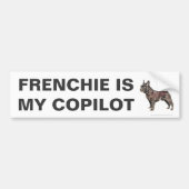 Franse Bulldog Frenchie Copilot Bumperstickers (Voorkant)