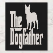 Franse Bulldog | Frenchie De Dog Father Gift Wijn Etiket (Enkel label)