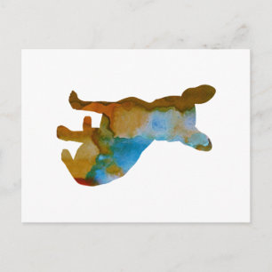 Franse Bulldog Frenchie Dog Art Briefkaart