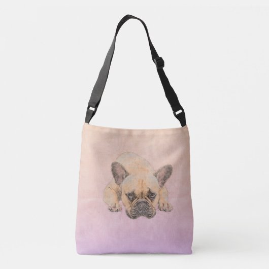 Franse Bulldog - Frenchie Dog Crossbody Tas (Achterkant)