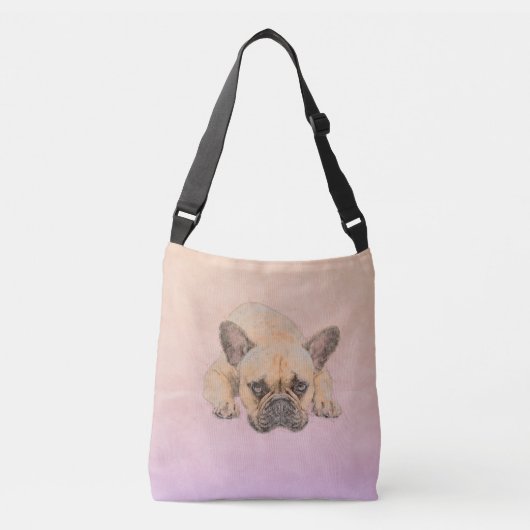 Franse Bulldog - Frenchie Dog Crossbody Tas (Voorkant)