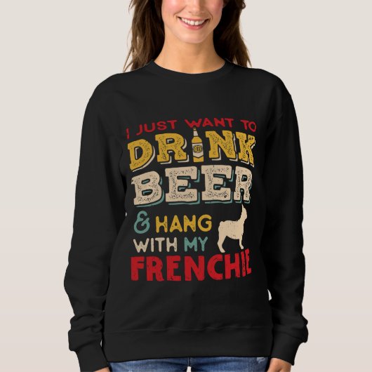 Franse Bulldog Frenchie Dog Dad Beer Lover Trui (Voorkant)
