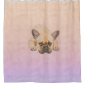 Franse Bulldog - Frenchie Dog Douchegordijn (Voorkant)