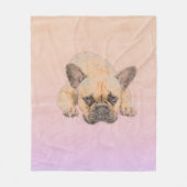 Franse Bulldog - Frenchie Dog Fleece Deken (Voorkant)