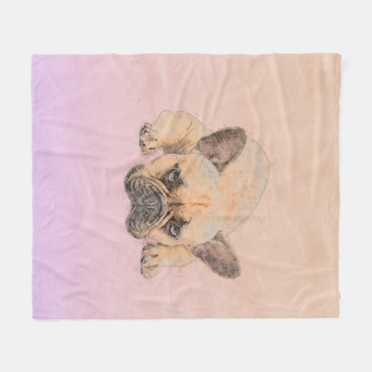 Franse Bulldog - Frenchie Dog Fleece Deken (Voorkant (Horizontaal))